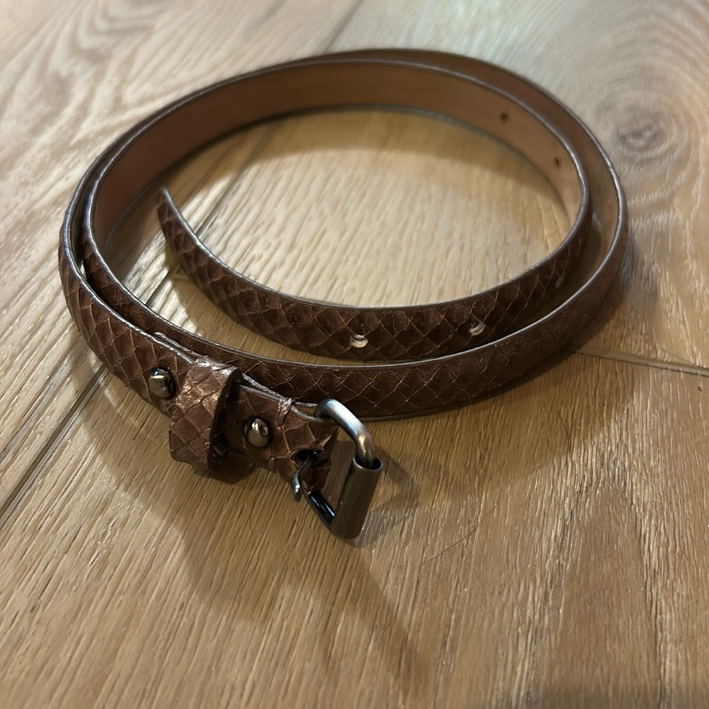 Ann Taylor snakeskin leather belt size S